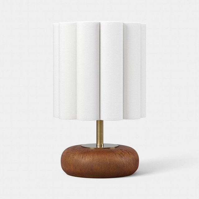 Mini Faux Wood Lamp Medium Brown - Room Essentials™