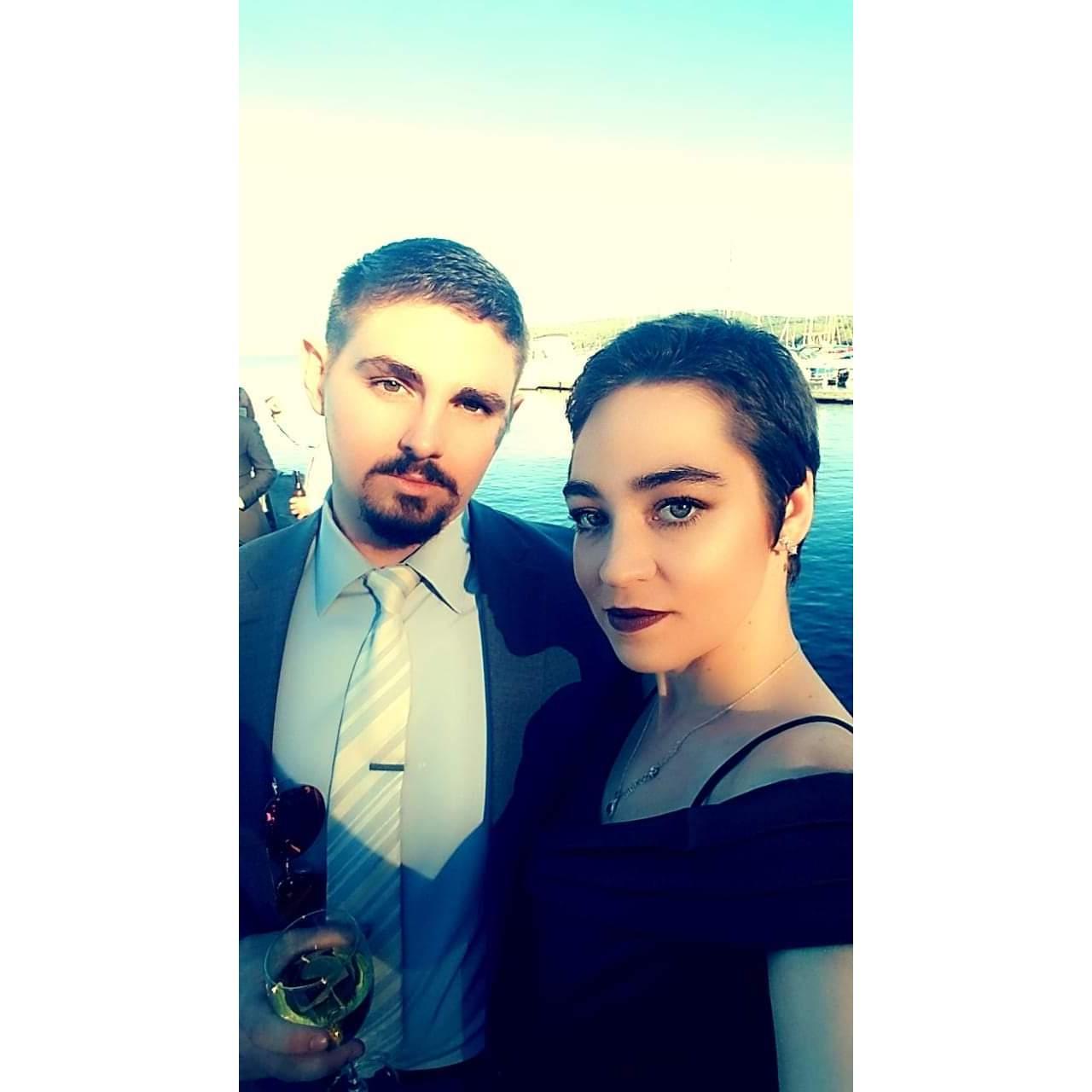Took this selfie at Colleen and Chad's BEAUTIFUL wedding!