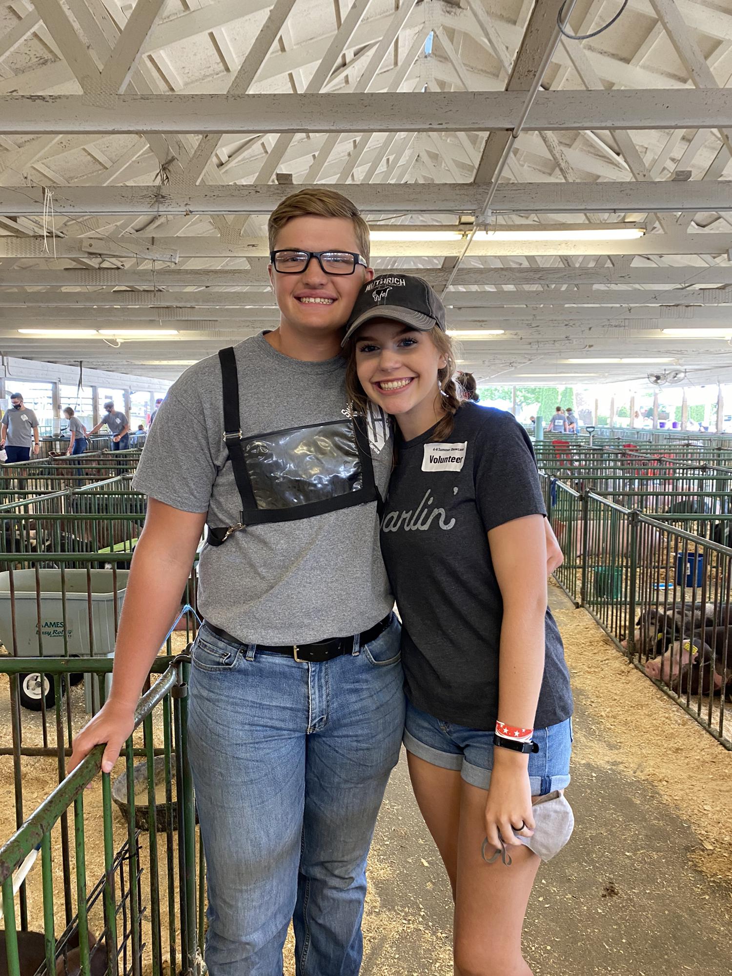 This photo was taken at Elkhart County Fair!! Josh showed pigs this day and I was able to volunteer and watch. This was also the day that Josh won Grand Champion Barrow! July 31, 2020