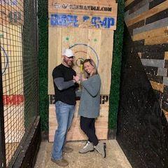 Axe throwing in the early days.