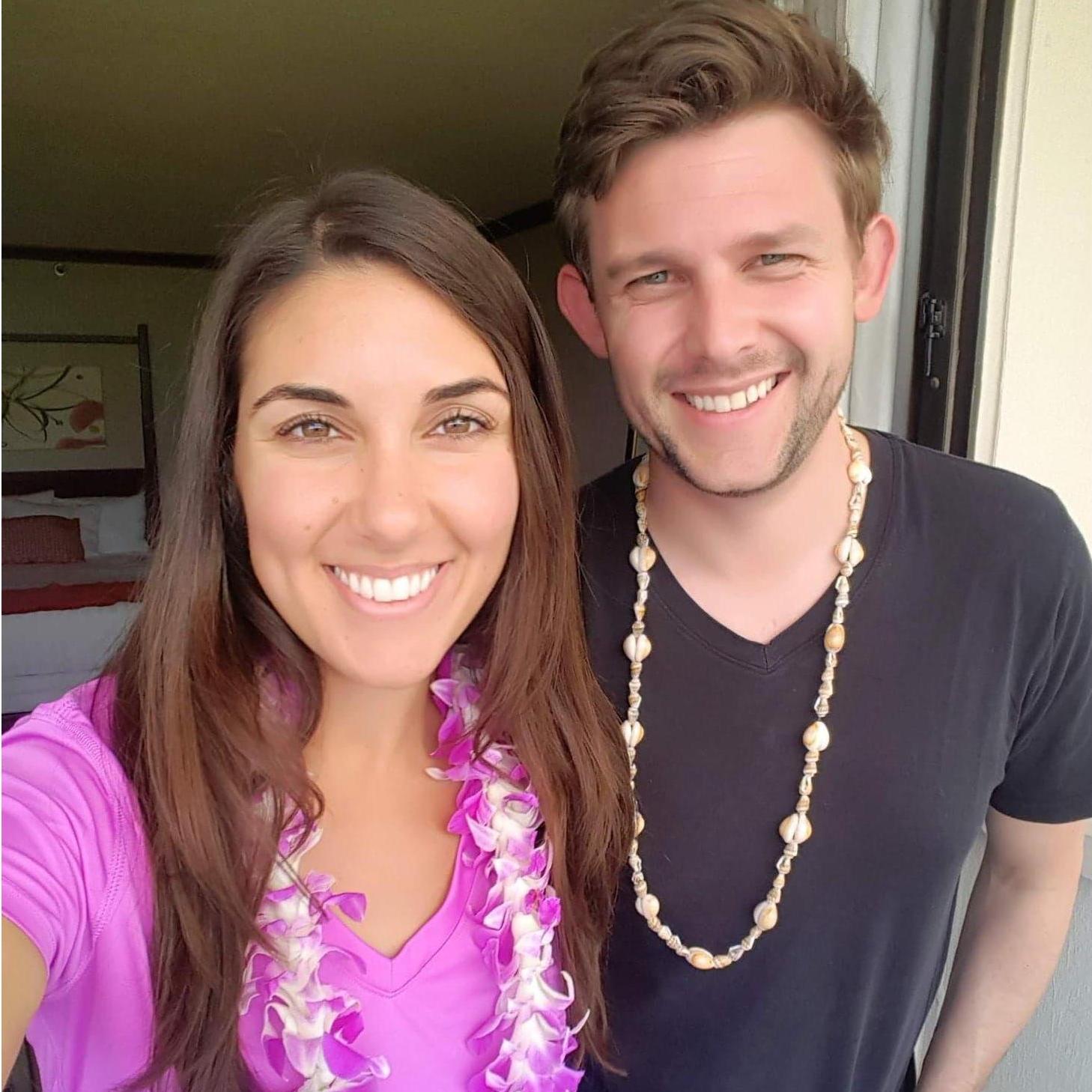 When we first arrived in Maui - we got lei'd
