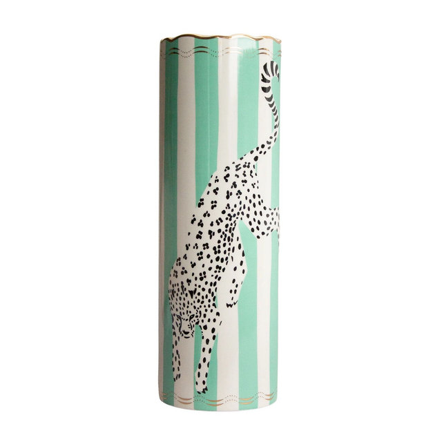 Yvonne Ellen Leopard Tall Flower Vase
