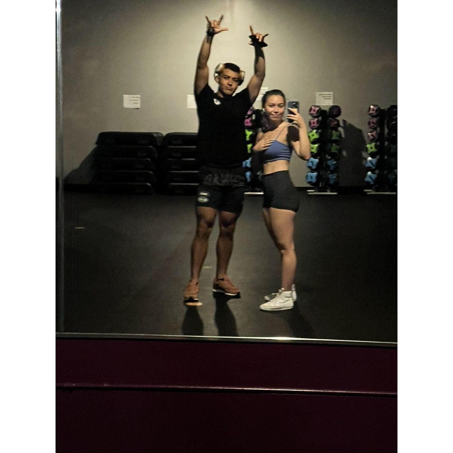 Our first time at the gym together