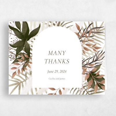White Boho Wedding Thank You - Segovia Landscape
