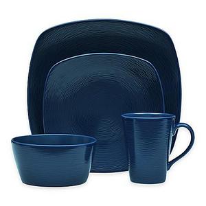 Noritake® Navy on Navy Swirl 4-Piece Square Place Setting
