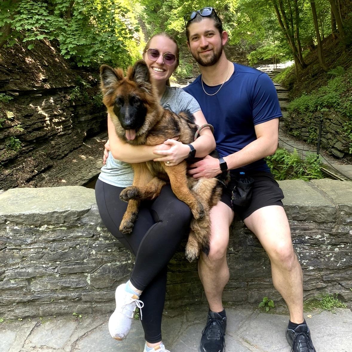 First waterfall hike with Maple