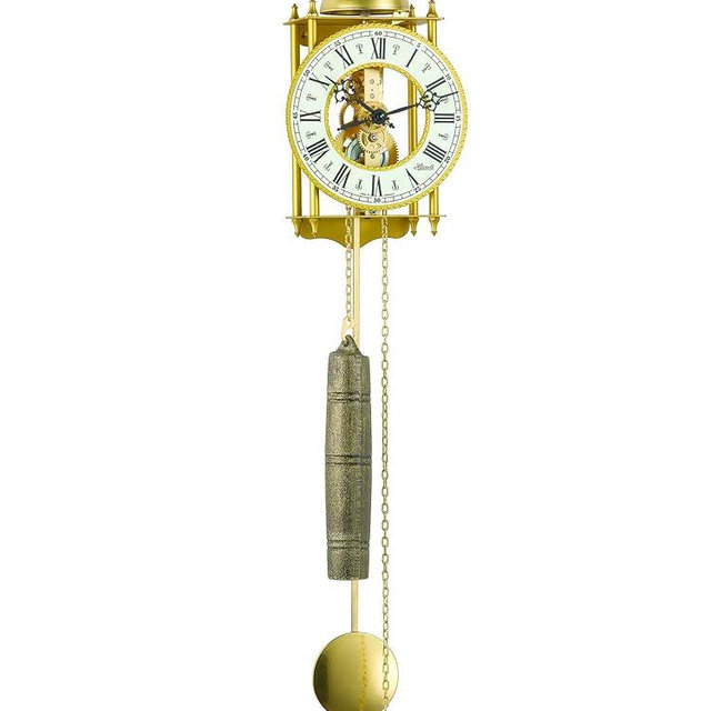 Hermle Antique Style Mechanical Skeleton Wall Clock with Hour Strike 70332-000711