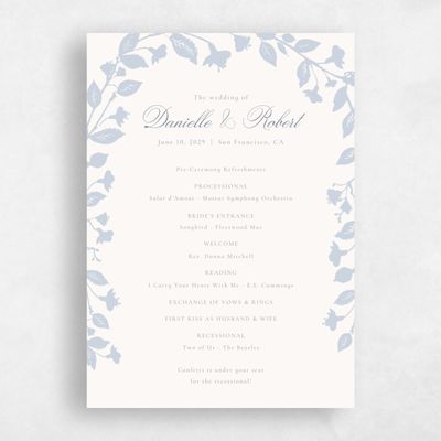 Beige Wedding Program - Fawn