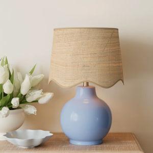 Maura Accent Table Lamp - Blue, 22"H x 15"W x 15"D