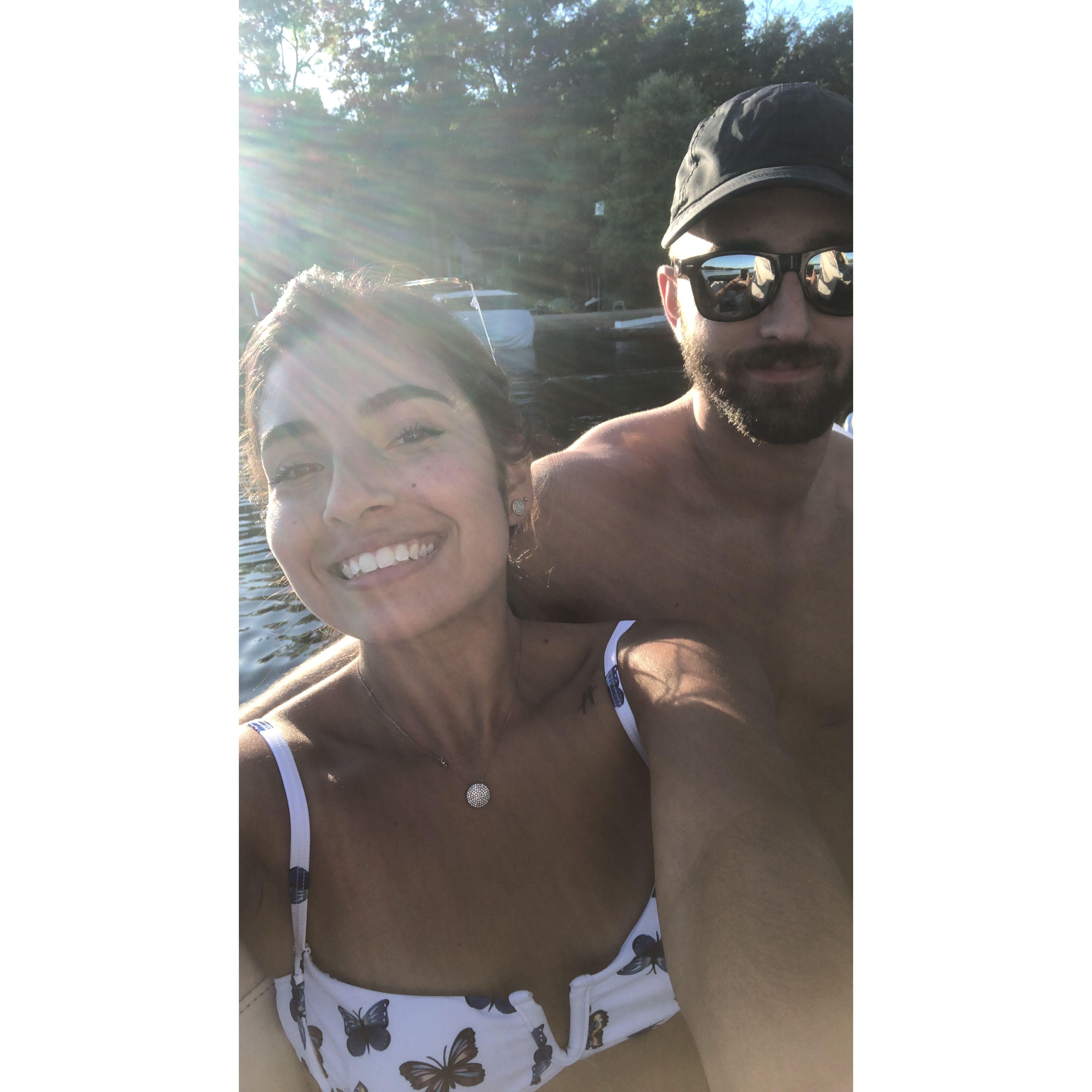 The day we made our relationship official, on a boat ride! 09/04/2020