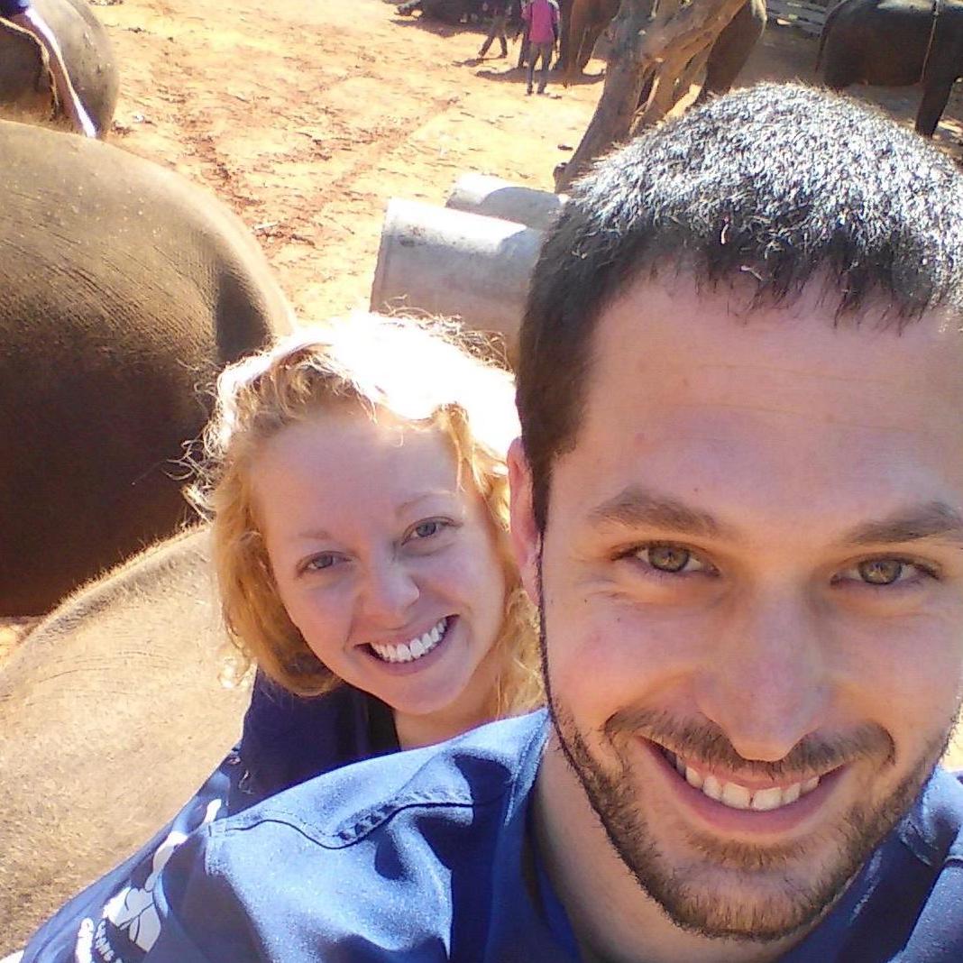 Riding elephants in Thailand