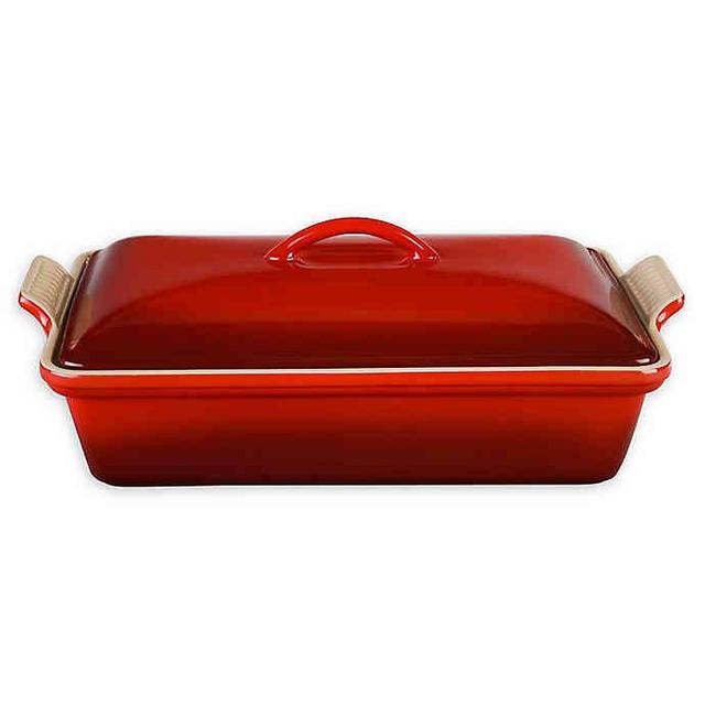Le Creuset® Heritage 4 qt. Rectangular Covered Casserole Dish in Cerise