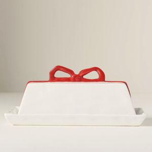 Benedita Bow Ceramic Stoneware Butter Dish