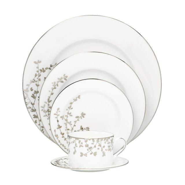 KATE SPADE Gardner Street Platinum 5-Piece Place Setting, 4.25 LB, Metallic