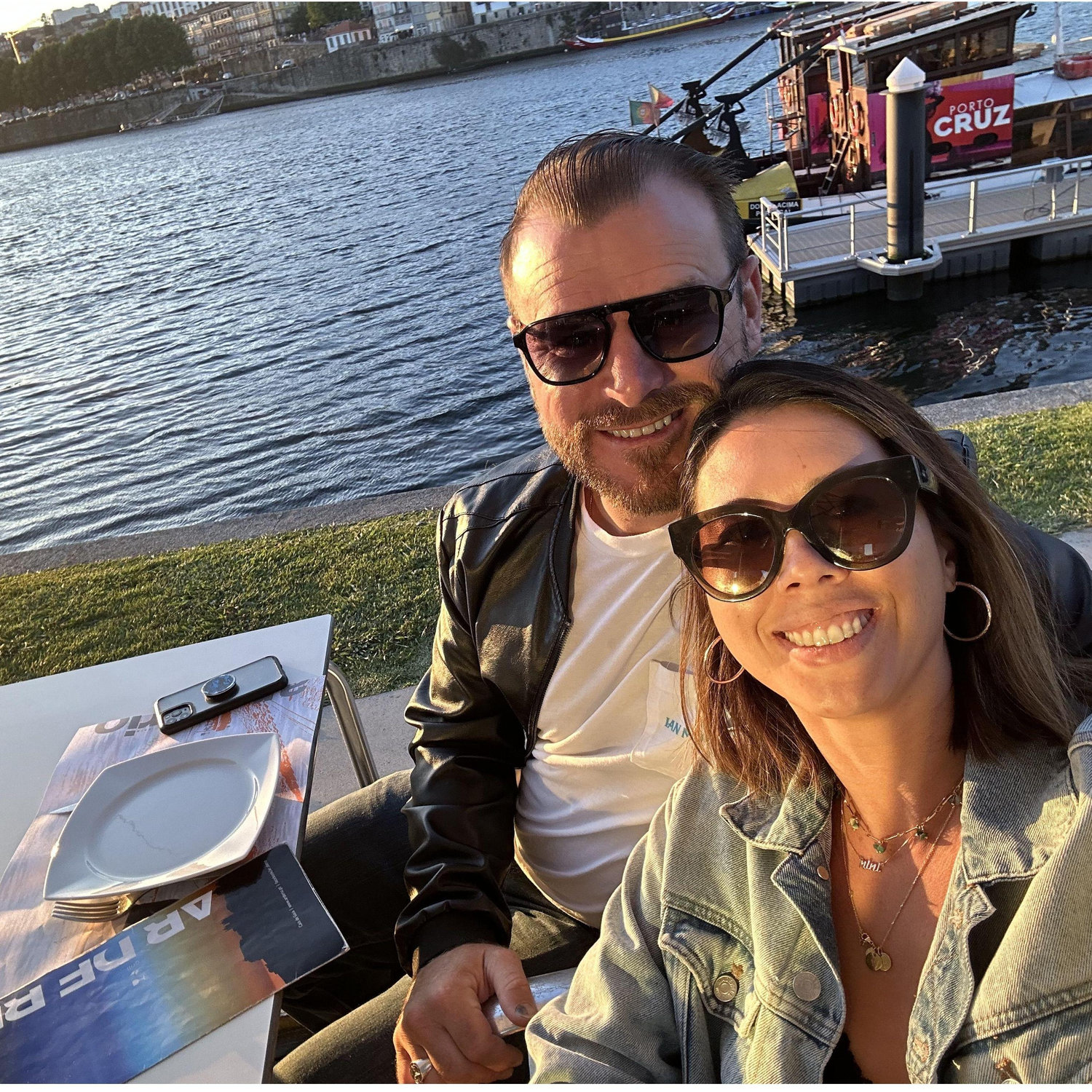 Sunset along the Douro River in Porto