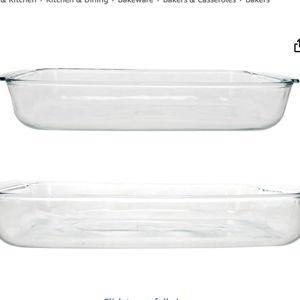 Pyrex Clear Glass Casserole Baking Dishes Set