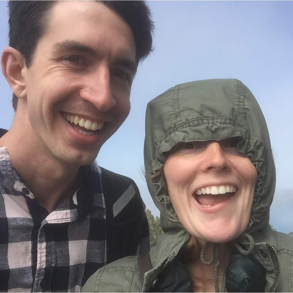 What we actually looked like when he proposed. It was freezing and windy. Haha!