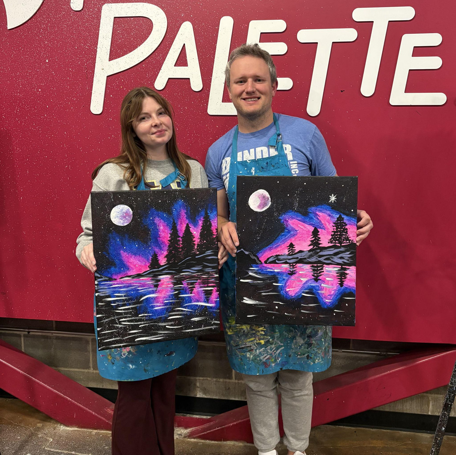 Another night at Pinot's Palette - professional artists for sure!