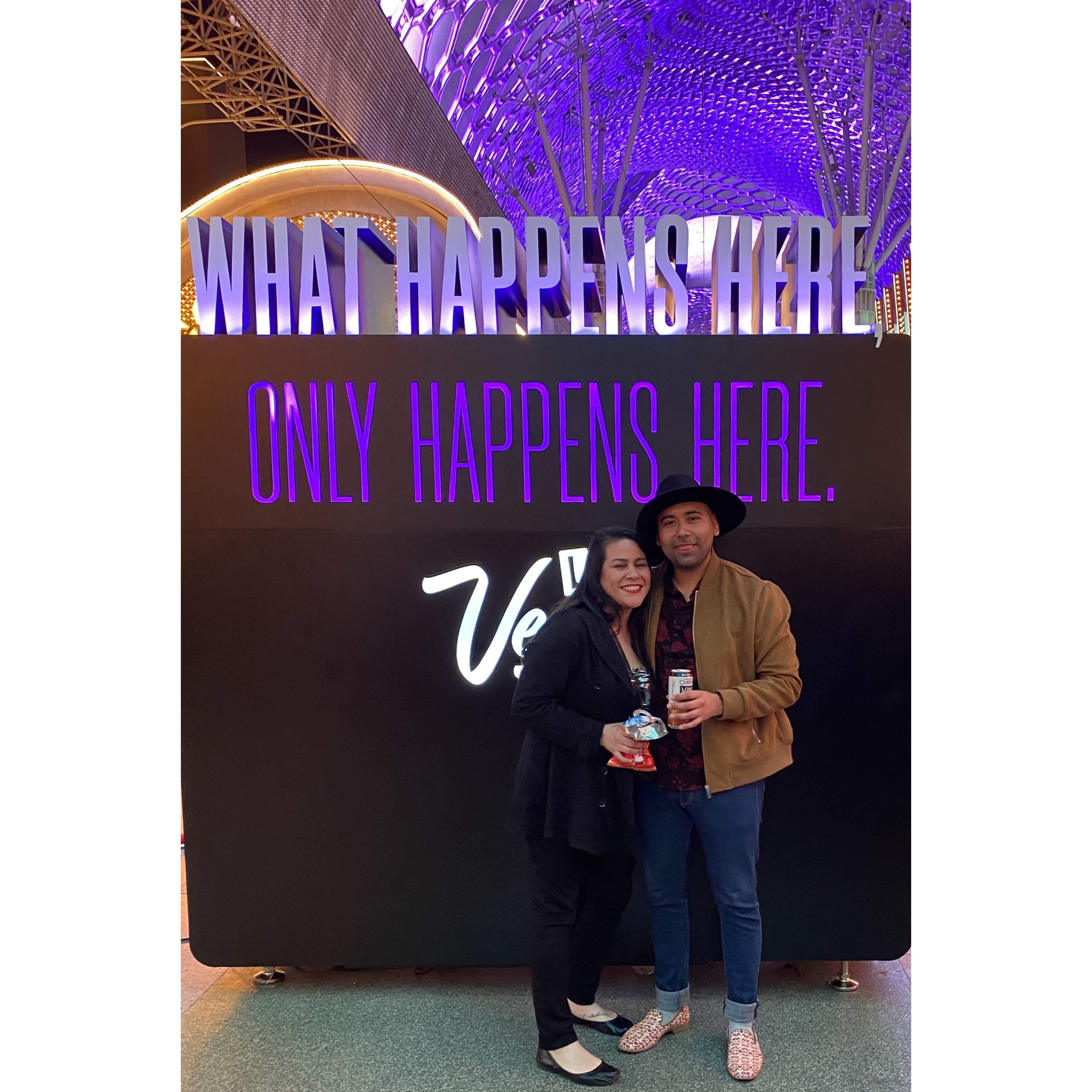 Fremont Street in Las Vegas after Edgar asked me to be his girlfriend.
- February 2020