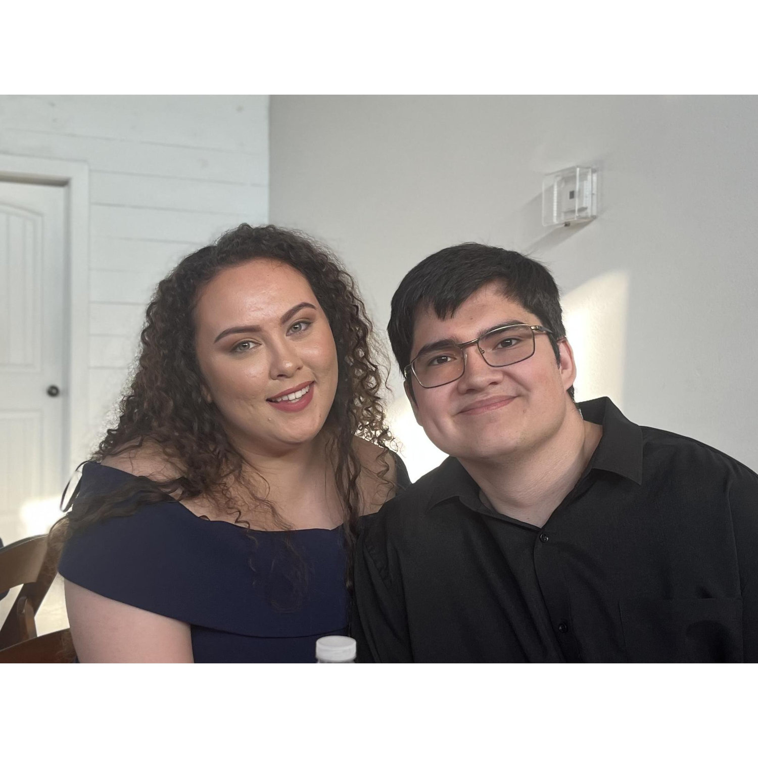 This was taken at the wedding we both went to right before we made our relationship official.