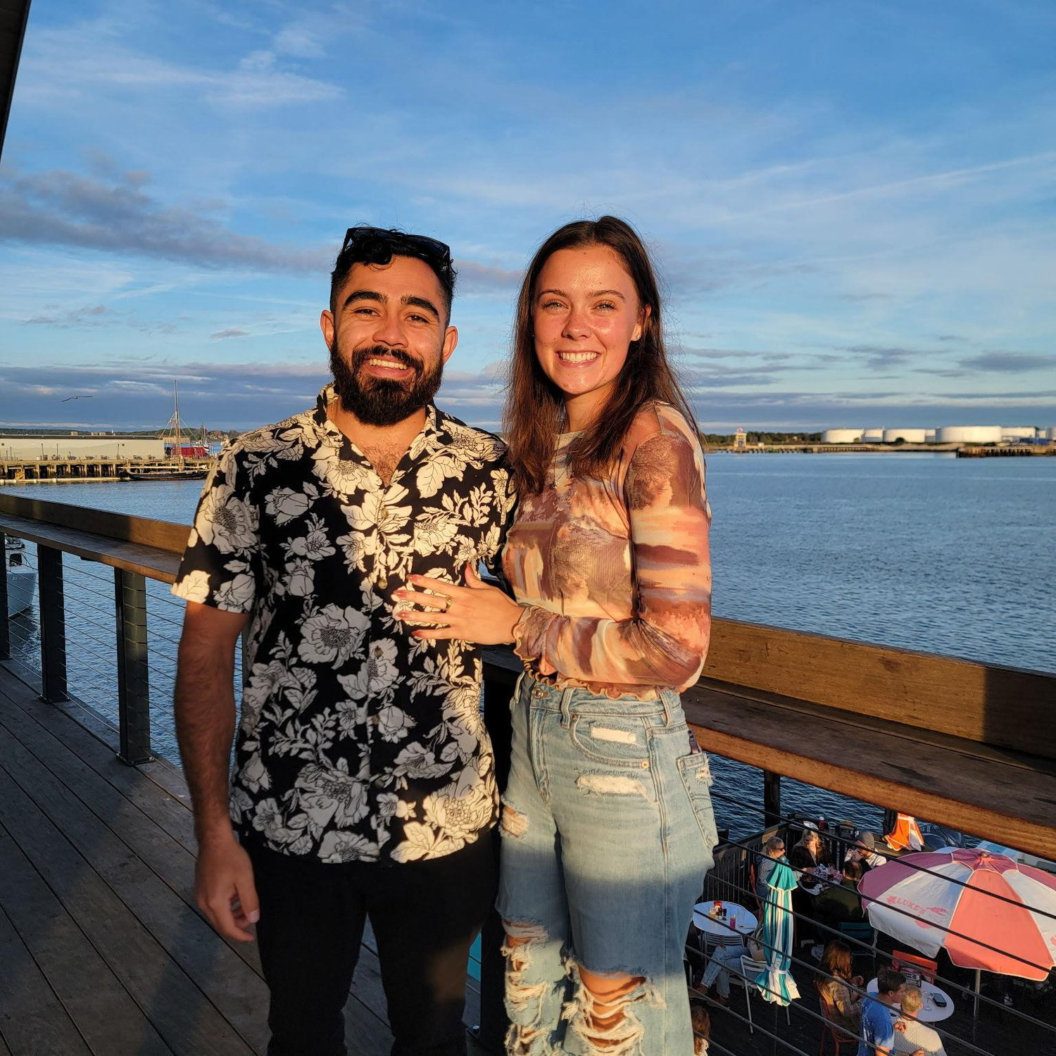 Eating lobster rolls in Portland, Maine