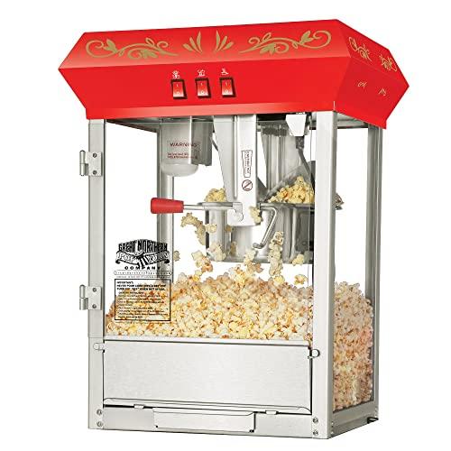 6100 Great Northern Popcorn Red Countertop Foundation Popcorn Popper Machine, 8 Ounce