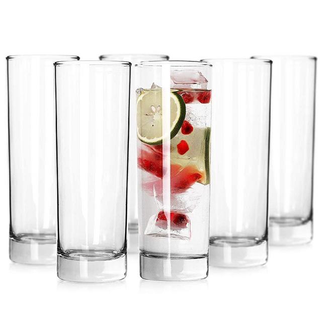 Lead-Free Heavy Base Highball Glasses for Water, Juice Beer and