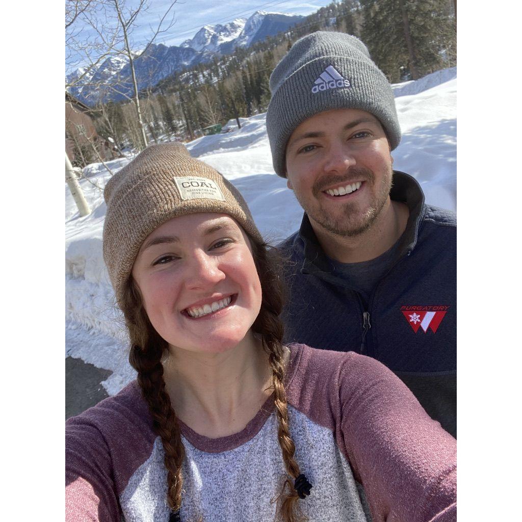Anthony and Mary-Eliza took a trip with their friends Johnny and Flynn in Durango, Colorado in March 2021