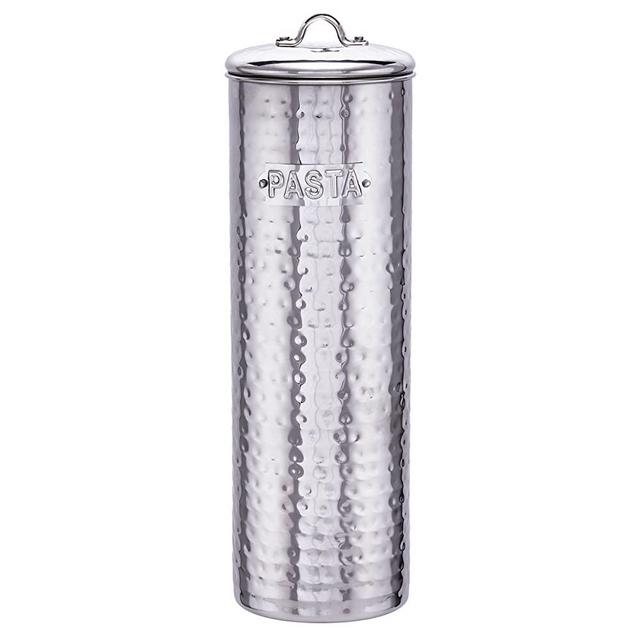 Old Dutch Hammered, 12", Stainless Steel Pasta Canister