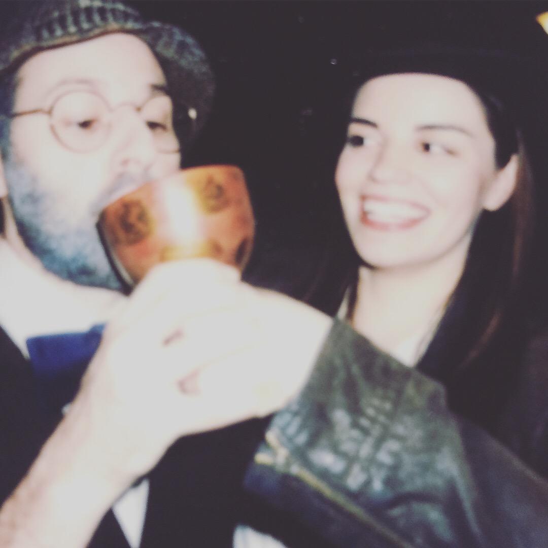Halloween 2017. Matt drinking from the holy grail so he'll stay young and lovely like Carly