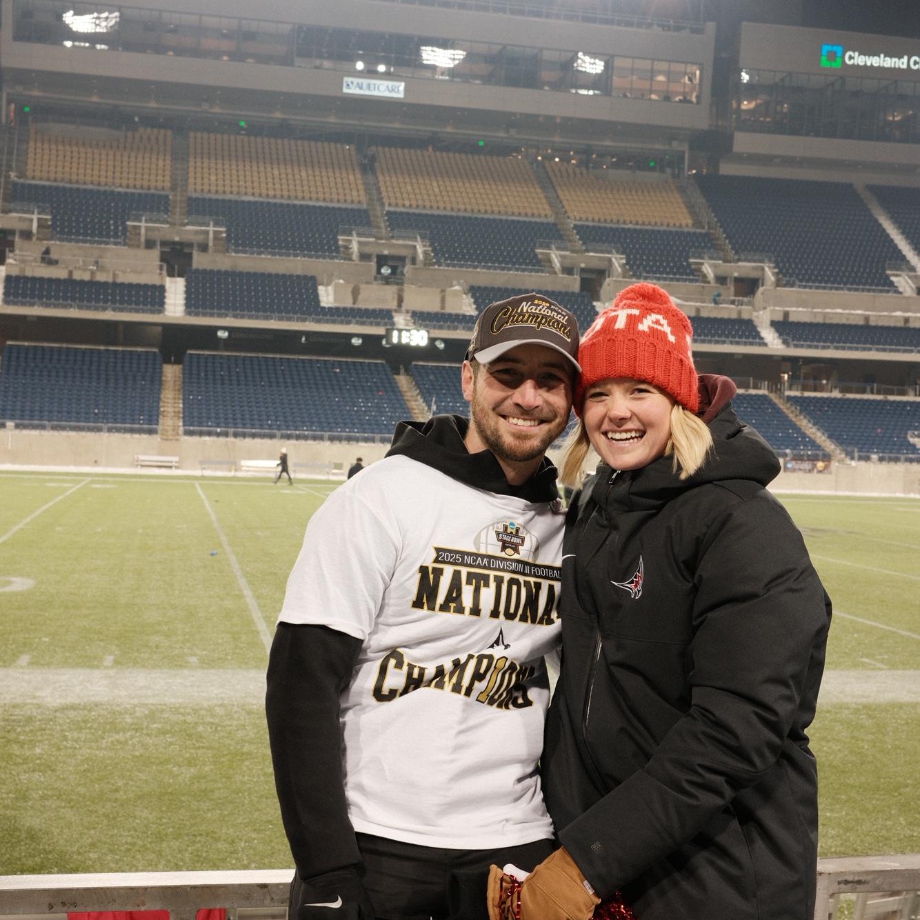 Natty ring and wedding ring all in one year! 😉 January 4, 2026 River Falls Football becomes National Champs!