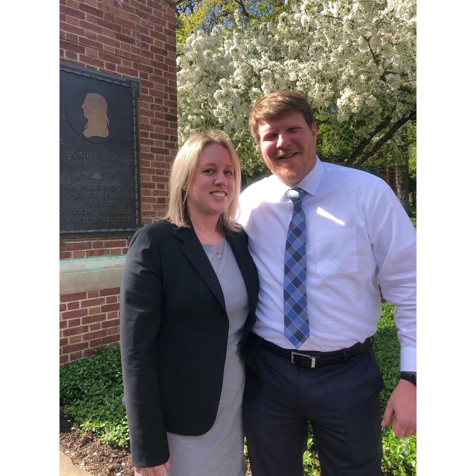 Brandon and I at my sister's graduation from Allegheny College.