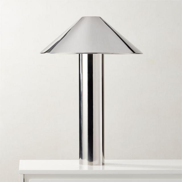 Gigi Polished Stainless Steel Table Lamp
