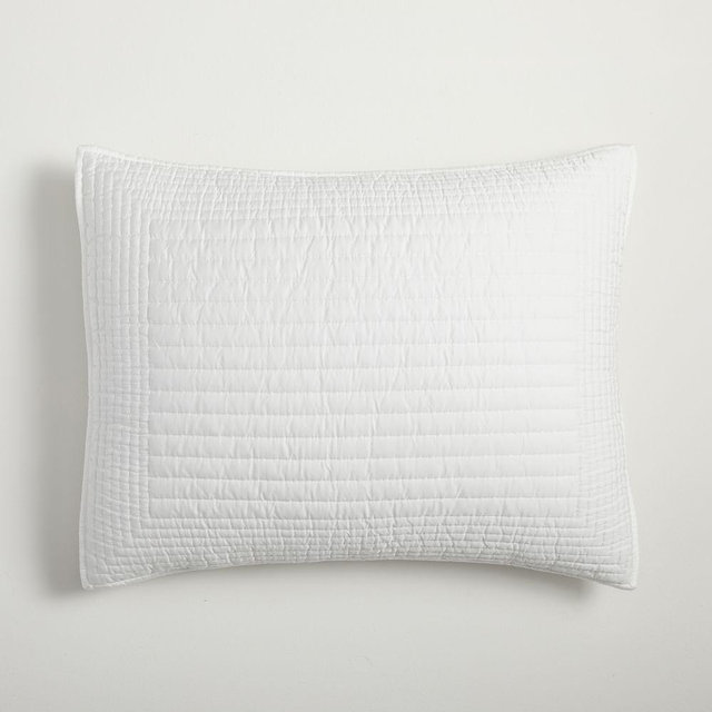Silky TENCEL Pick Stitch, King Sham, White