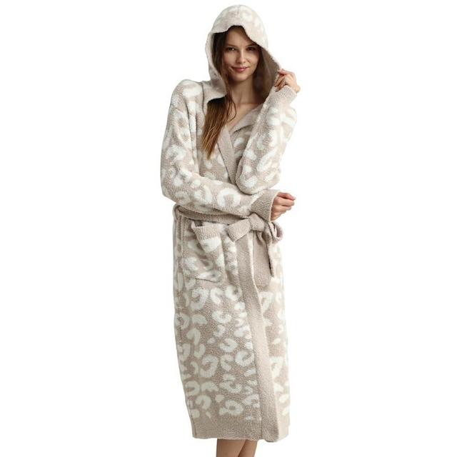 MH MYLUNE HOME Ultra Soft Robe With Pockets, Spa Bathrobe Loungewear Calf-Length, Plush Fuzzy Wrap for Women