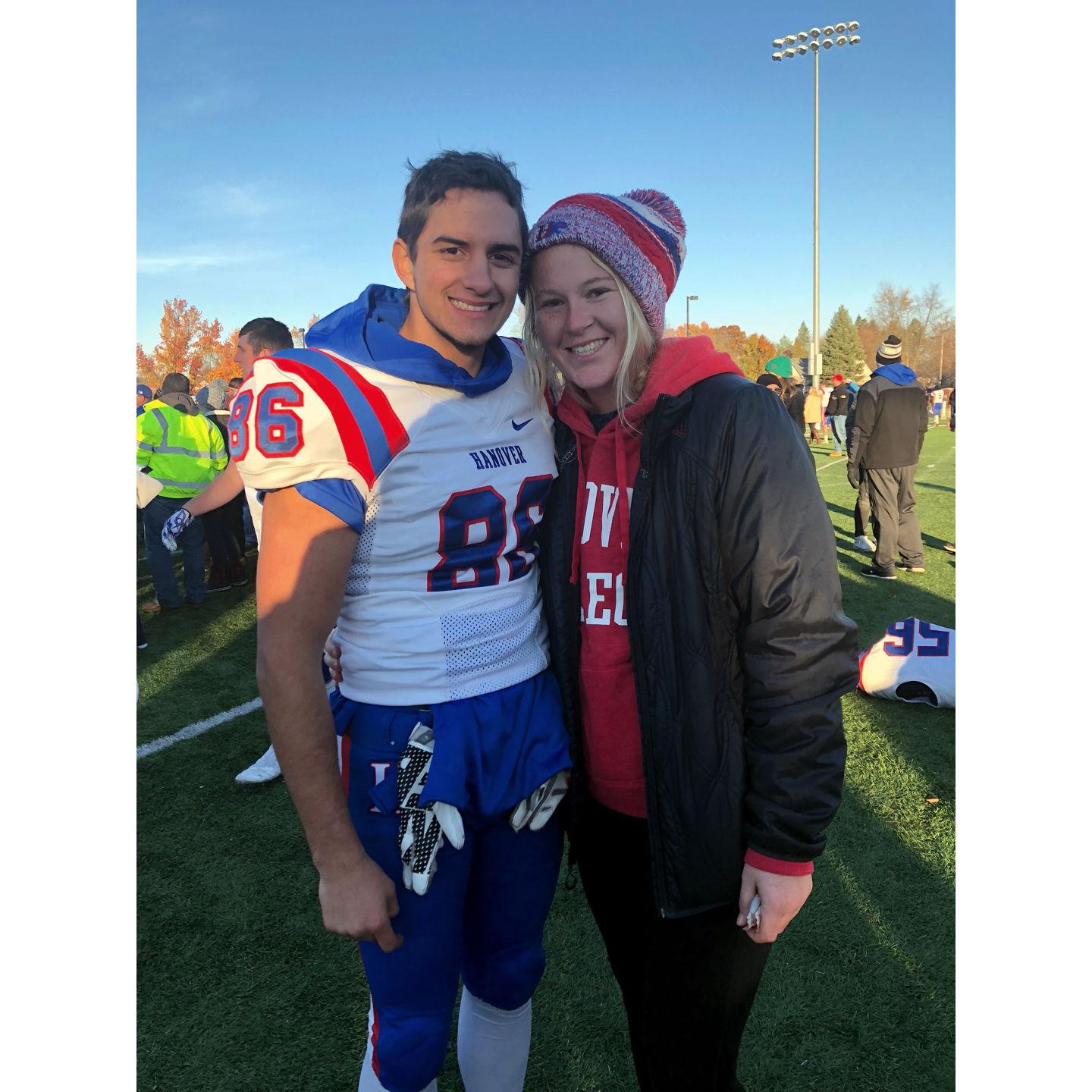 Amanda traveled to Franklin to cheer on Maxwell during the Bell Game. The Panthers won!