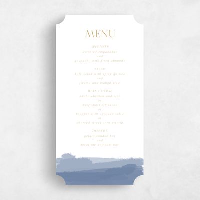 Blue Ticket Wedding Menu - Saif