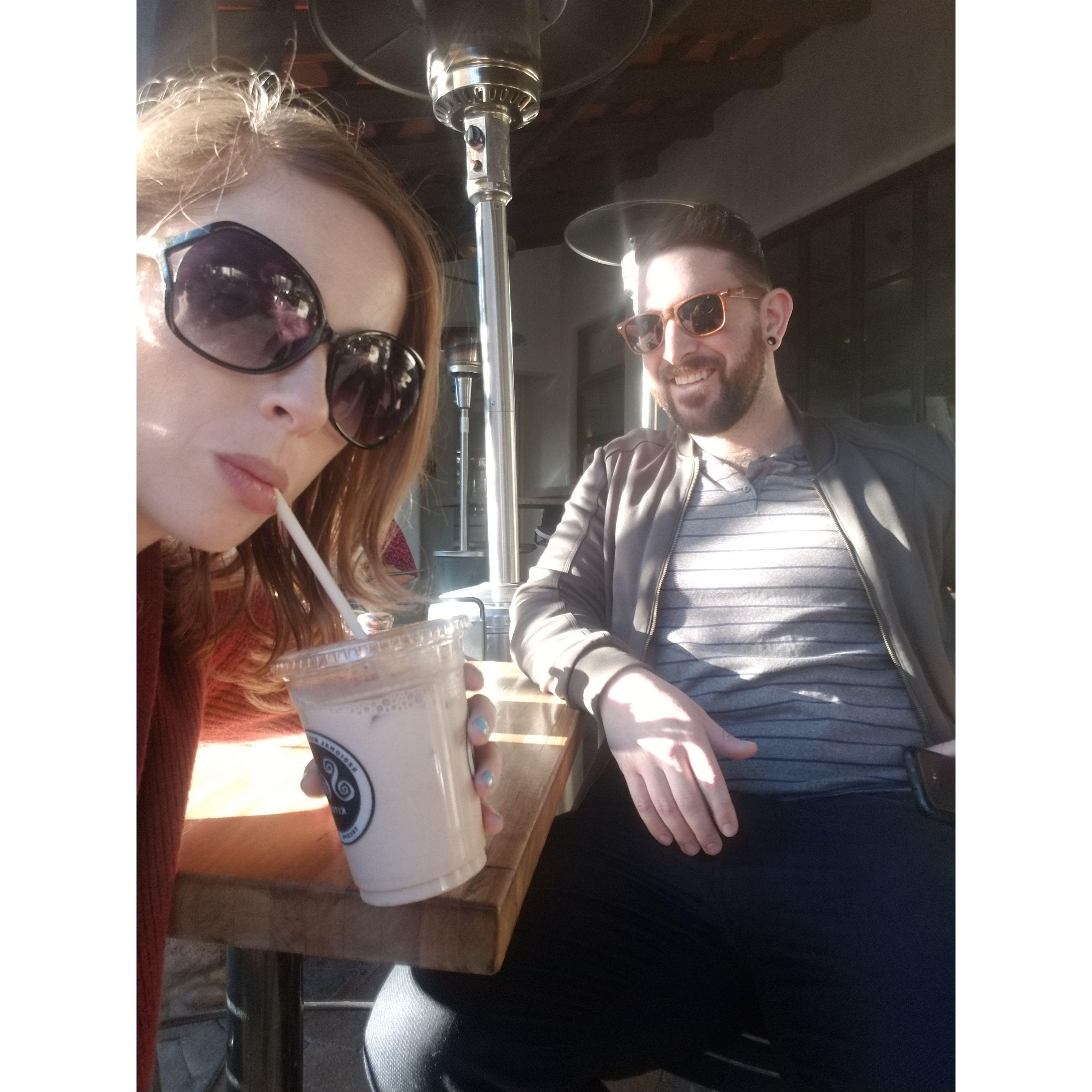 Horchata while Christmas shopping at MSA Annex in Tucson, AZ.