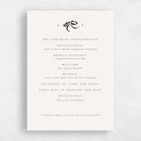 Beige Wedding Program - Quinn