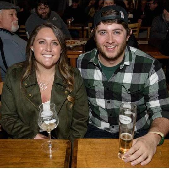Our first date at Warped Wing Brewery.