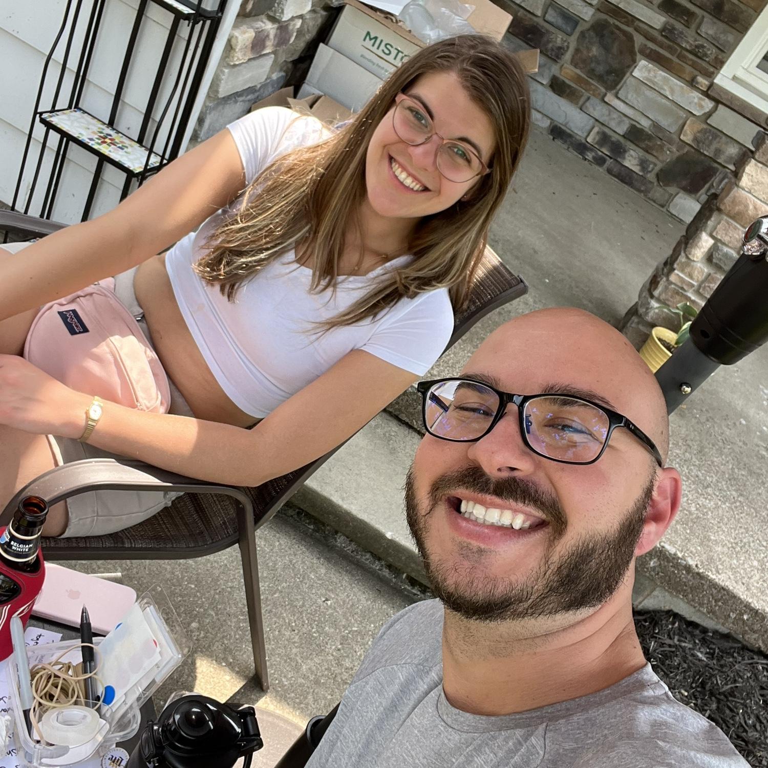 Our first time hosting a garage sale together! Extra fun since a garage sale is how we first met 🩷