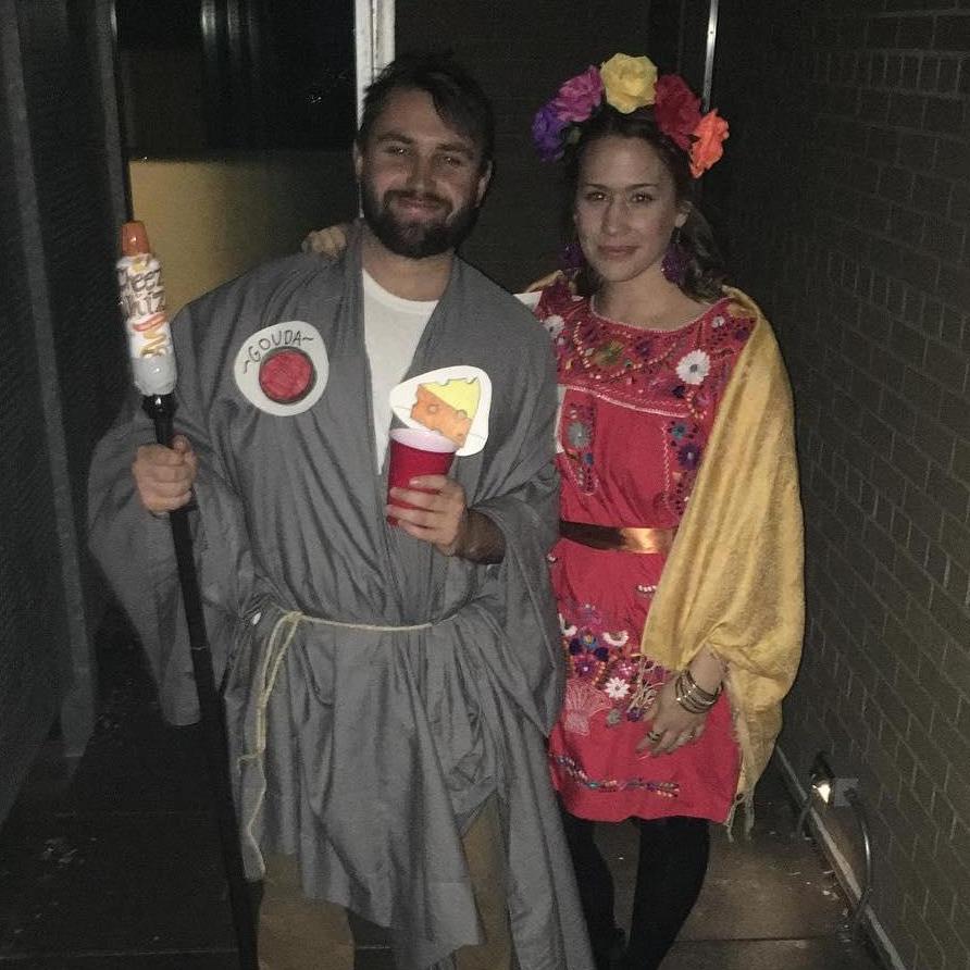 The weirdest Halloween costume combination - Cheese Whiz and Frida (Oct 2018)