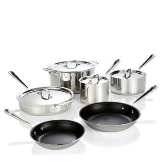 Stainless Steel Nonstick 10-Piece Cookware Set