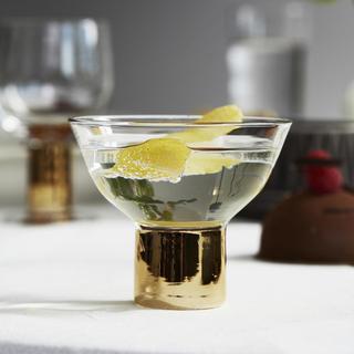Club Gold Cocktail Glass, Set of 2