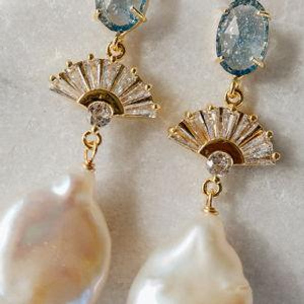 Wedding shoes and earrings