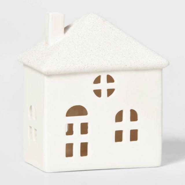 Ceramic Stout House Decorative Figurine White - Wondershop™