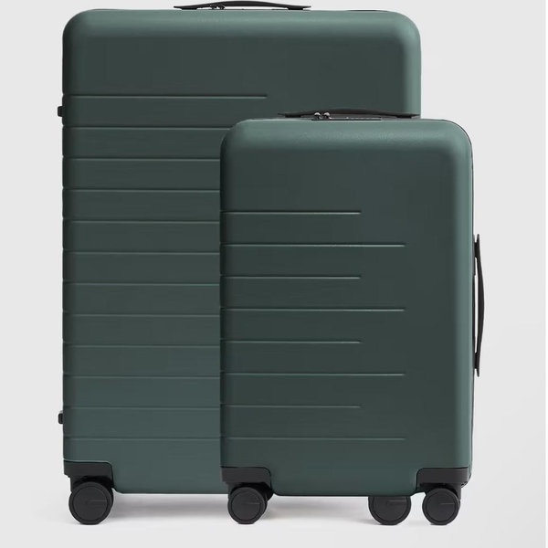 Small Carry-On & Large Check-In Suitcase Set - Dark Green
