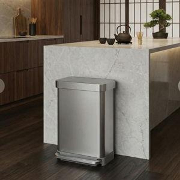Simplehuman - 55L Rectangular Step Can (Brushed)
