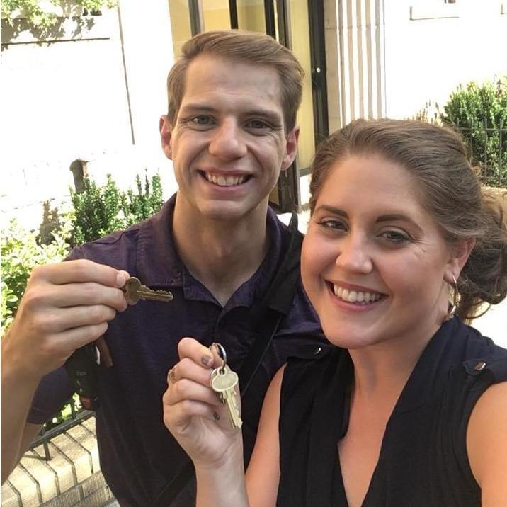 Picking up the keys to our first apartment. (NYC, 2018)