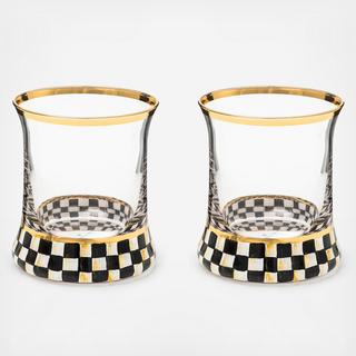 Courtly Check Tumbler Glass, Set of 2